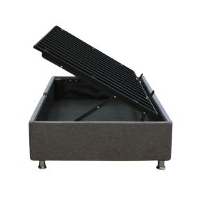 CAMA GRIS OXFORD CON BAUL